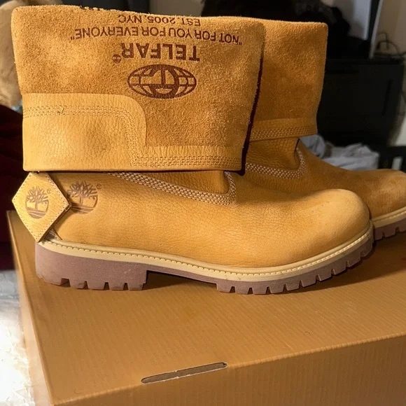 Telfar x Timberland Collab Medium Pull On Boot Wheat Nubuck SIZE 7.5/8 MENS NWT - Picture 3 of 15